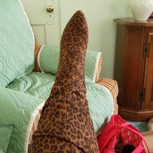 8.5 Leopard Wide Calf Boots